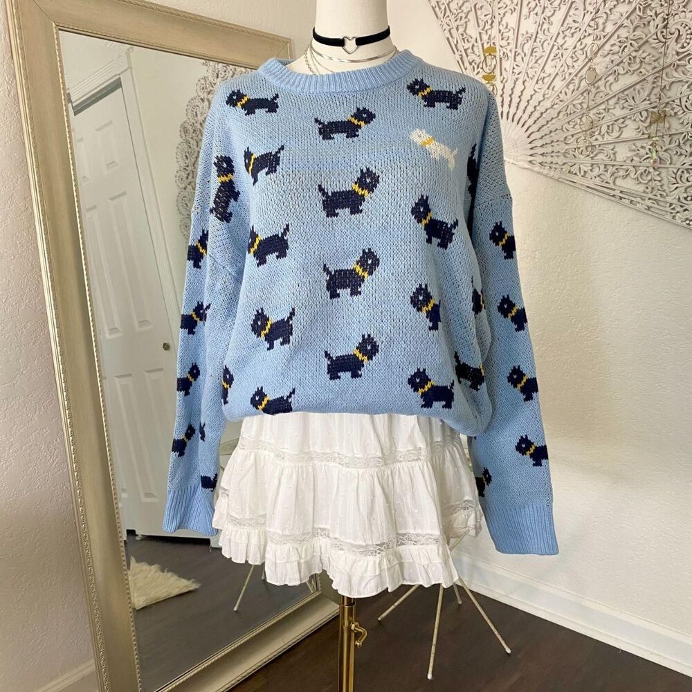 NWT Netflix Stranger Things Scottie Dog Sweater from No Boundaries XXL (20)